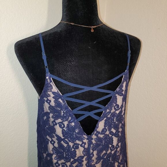 Blue Lace Baby Doll Dress - Picture 8 of 8